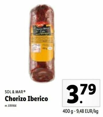 Lidl Chorizo iberico aanbieding