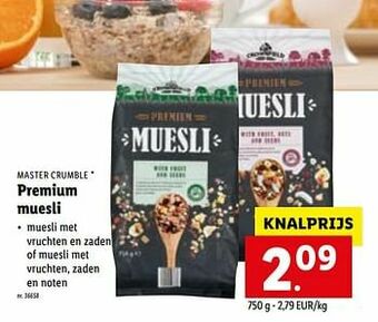 Lidl Premium muesli aanbieding