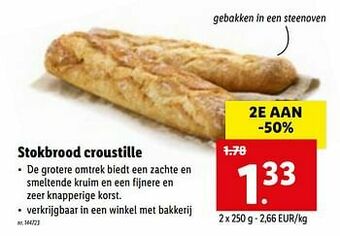 Lidl Stokbrood croustille aanbieding