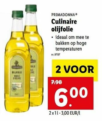 Lidl Culinaire olijfolie aanbieding