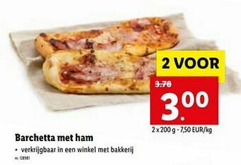 Lidl Barchetta met ham aanbieding