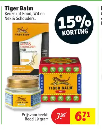 Kruidvat Tiger Balm 19 gram aanbieding