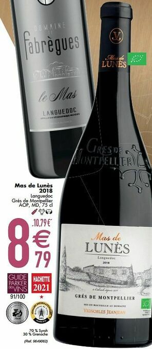Cora Mas de lunès 2018 languedoc grés de montpellier aop md aanbieding