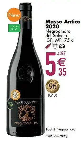 Masso antico 2020 negroamaro del salento igp mp