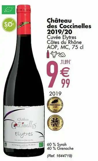 Cora Château des coccinelles 2019-20 cuvée elytres côtes du rhône aop mc aanbieding