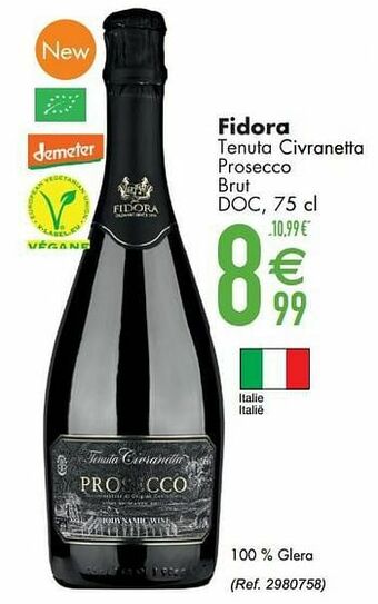 Cora Fidora tenuta civranetta prosecco brut doc aanbieding