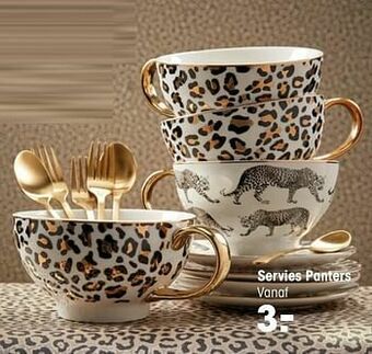 Kwantum Servies panters aanbieding
