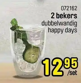 Happyland 2 bekers aanbieding