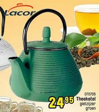 Happyland Theeketel gietzijzer groen aanbieding