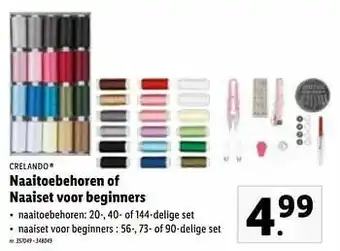 Naaitoebehoren of naaiset voor beginners