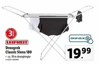 Lidl Droogrek classic siena 180 aanbieding