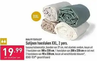 ALDI Satijnen hoeslaken xxl aanbieding