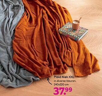 Leen Bakker Plaid niek xxl aanbieding