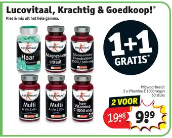 Kruidvat 2 x Vitamine C 1000 Vegan 60 stuks 2 voor aanbieding