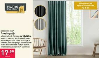 ALDI Fluwelen gordijn aanbieding