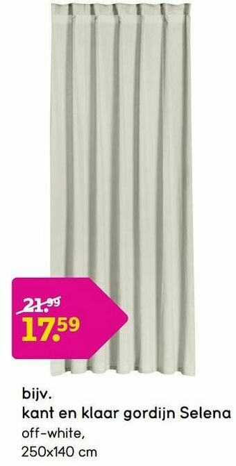 Leen Bakker Kant en klaar gordijn selena aanbieding