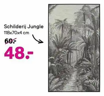 Leen Bakker Schilderij jungle aanbieding