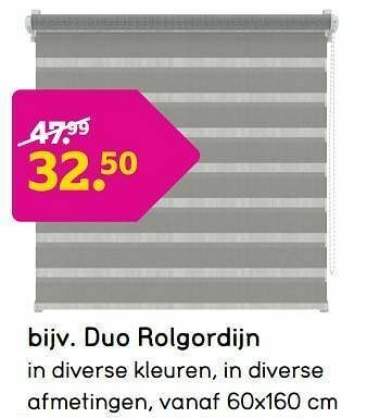 Leen Bakker Duo rolgordijn aanbieding