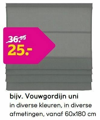Leen Bakker Vouwgordijn uni aanbieding