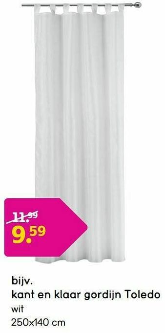 Leen Bakker Kant en klaar gordijn toledo aanbieding