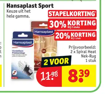 Kruidvat Hansaplast Sport 2 voor aanbieding