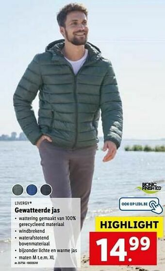 Lidl Gewatteerde jas aanbieding
