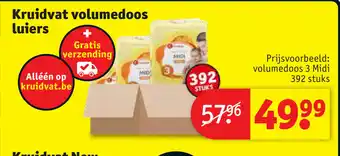 Kruidvat Volumedoos Luiers 392 stuks aanbieding