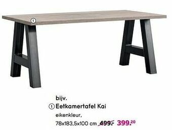 Leen Bakker Eetkamertafel kai aanbieding