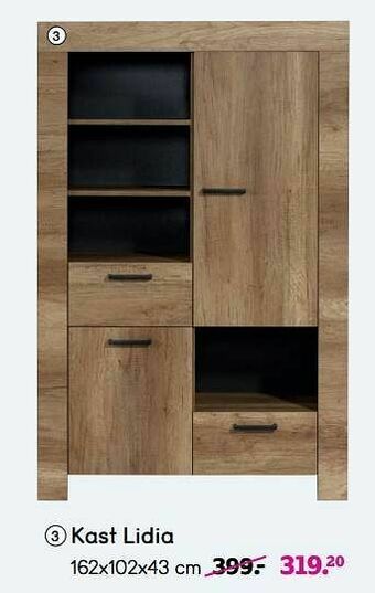 Leen Bakker Kast lidia aanbieding