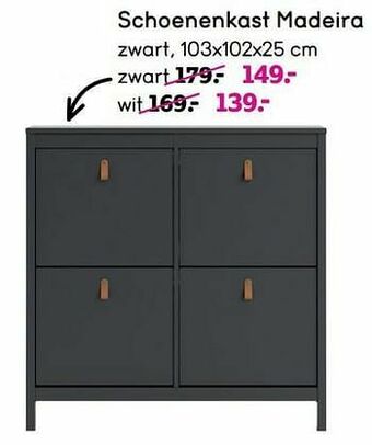 Leen Bakker Schoenenkast madeira aanbieding