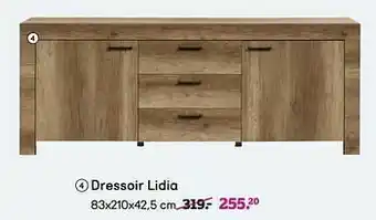 Leen Bakker Dressoir lidia aanbieding