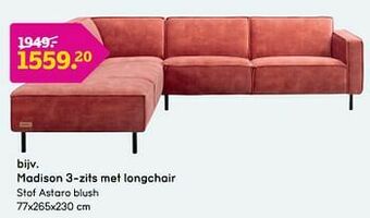Madison 3-zits met longchair