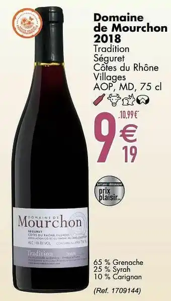Domaine de mourchon 2018 tradition séguret côtes du rhône villages aop md