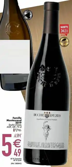 Cora Famille montescaud 2019 duché d’uzès aop mp aanbieding