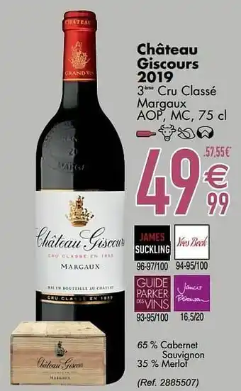 Cora Château giscours 2019 3ème cru classé margaux aop mc aanbieding