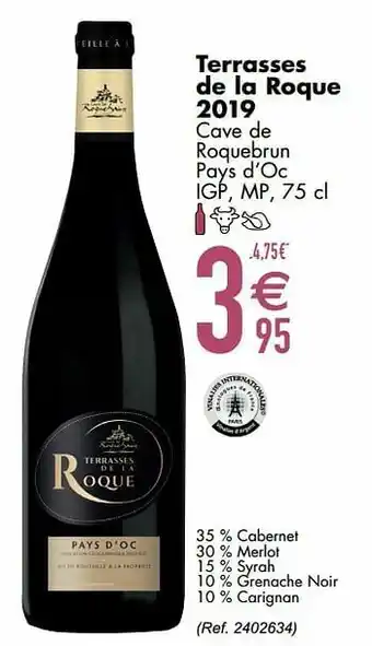 Terrasses de la roque 2019 cave de roquebrun pays d’oc igp mp