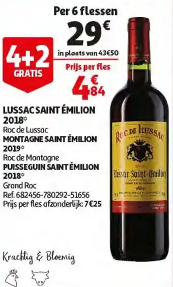 Auchan Lussac Saint Emilion 2018 aanbieding