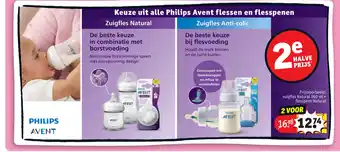 Kruidvat Zuigfles Naturel 260ml + Flesspeen Natural 2 voor aanbieding