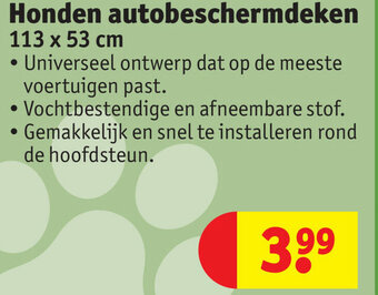 Kruidvat Honden autobeschermdeken aanbieding