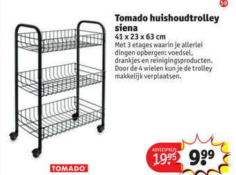 Tomado huishoudtrolley siena