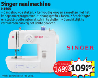 Kruidvat Singer naaimachine M1505 aanbieding