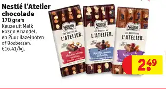 Kruidvat Nestle l'Atelier chocolade 170g aanbieding