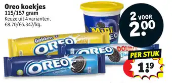 Kruidvat Oreo koekjes 115-157g aanbieding