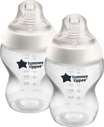 Bol.com Tommee Tippee Closer to Nature - zuigflessen - langzame uitstroomsnelheid - anti-colic ventiel - 260 ml - verpakking van 2 st aanbieding