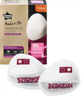 Bol.com Wegwerpbare Tommee Tippee Made for Me-borstkompressen voor dagelijks gebruik, voorgevormd, zacht, bijzonder absorberend en le aanbieding