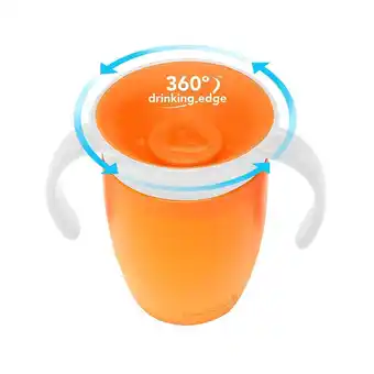 Bol.com Munchkin Miracle 360° de Originele Trainer Cup - Oefenbeker voor Baby’s - Anti-Lek Drinkbeker - 207ml - Oranje aanbieding