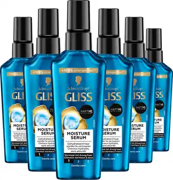 Bol.com Gliss Aqua Revive Moisture Serum - Haarserum - 6x75 ml - voordeelverpakking aanbieding