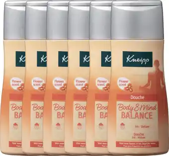 Bol.com Kneipp Body & Mind Balance - Douchegel - Iris en Vetiver - Voordeelverpakking - Grootverpakking - Vegan - 6x200ml aanbieding