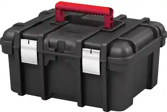 Bol.com Keter Wide Toolbox Gereedschapskoffer - 16 inch - 41,9x32,7x20,5cm - Zwart aanbieding