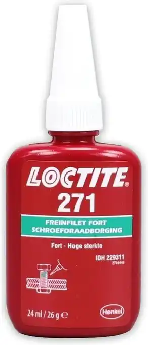 Bol.com LOCTITE 271 Schroefdraadborgmiddel Rood 24ml - Hoge sterkte aanbieding